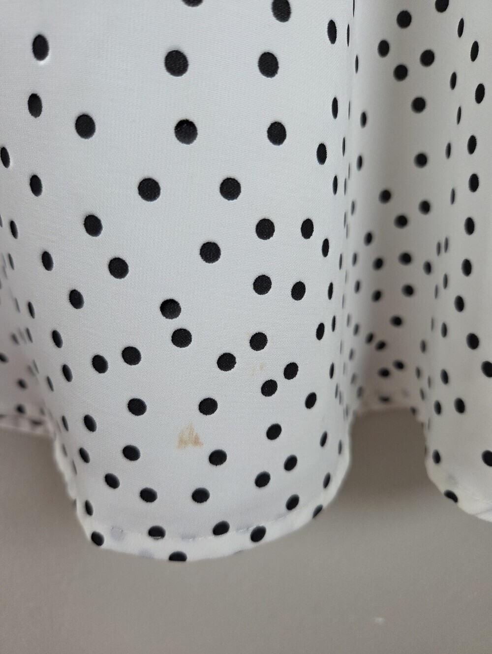Lulus Polka Dot Lace Up Back Mini Summer Dress White Black Chic Boho Size Large - Picture 8 of 14